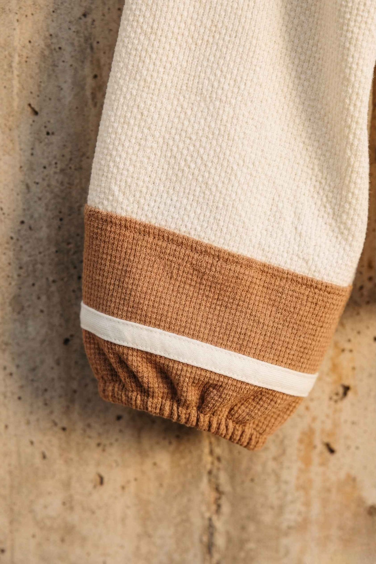 The Maren Blouse | Contrast Trim Waffle Knit Top