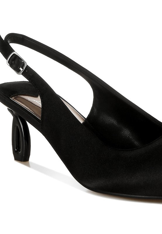 Vinca Satin Pointed Toe Slingbacks for Women - Bellem Trading