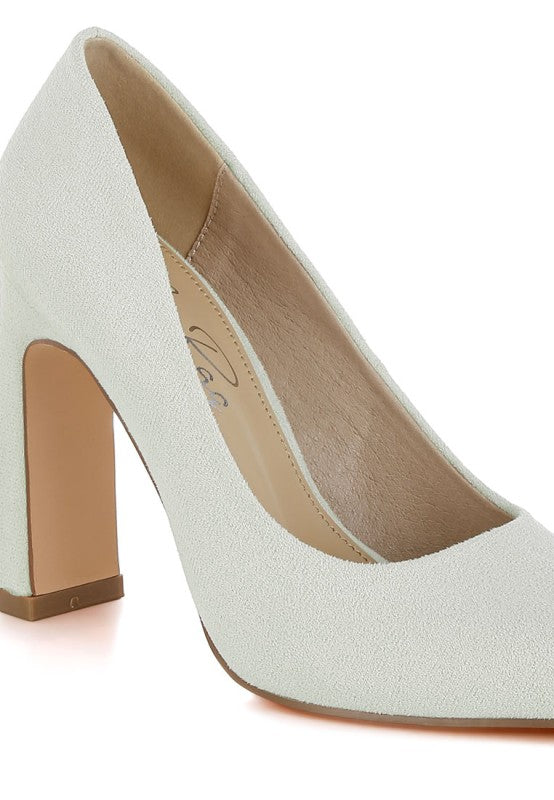 Uboa Slim Block Heel Pumps for Women - Bellem Trading