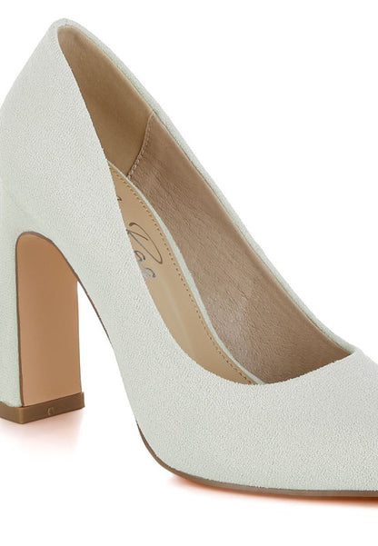 Uboa Slim Block Heel Pumps for Women - Bellem Trading