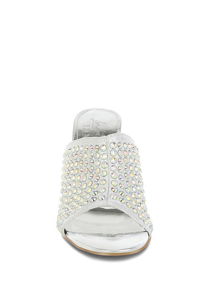 Farasha AB Rhinestone Slip-On Stiletto Heels for Women | Bellem Trading - Bellem Trading