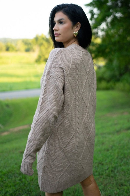 Aura Cable Knit Sweater Dress for Women | Bellem Trading - Bellem Trading