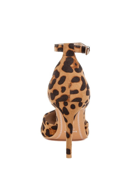 Dolona Leopard Print Stiletto Heel Sandals for Women - Bellem Trading