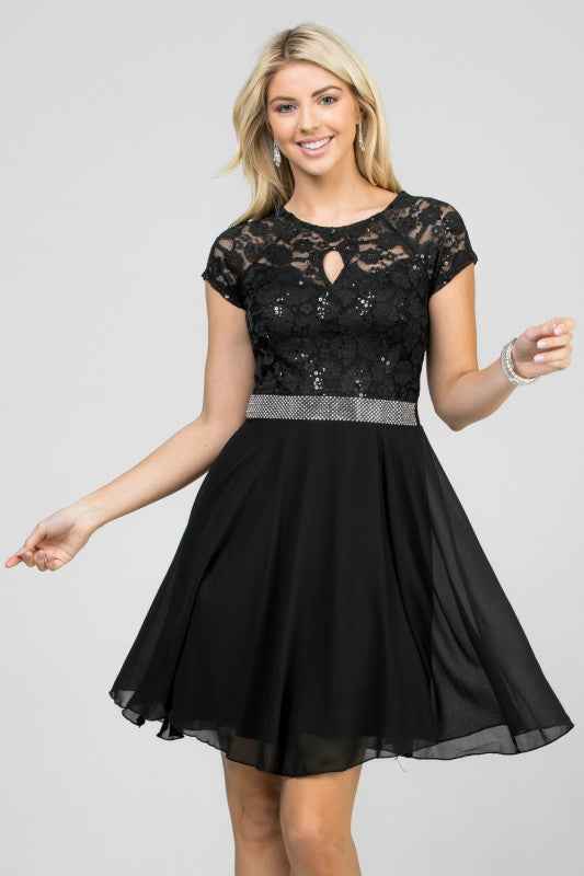 Black Dress, Lace, Women's, by Bellem Trading, Black product image