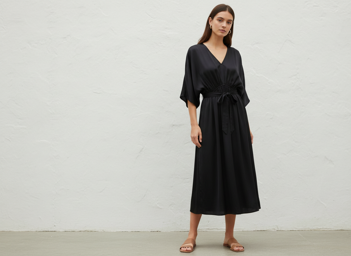 The Zenith Satin Kimono | Liquid Satin Statement Dress