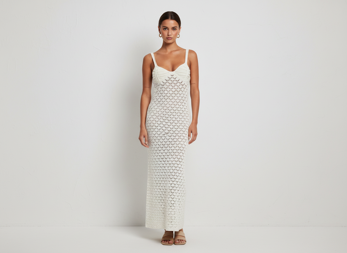 The Ethereal Crochet | Artisanal Textured Maxi