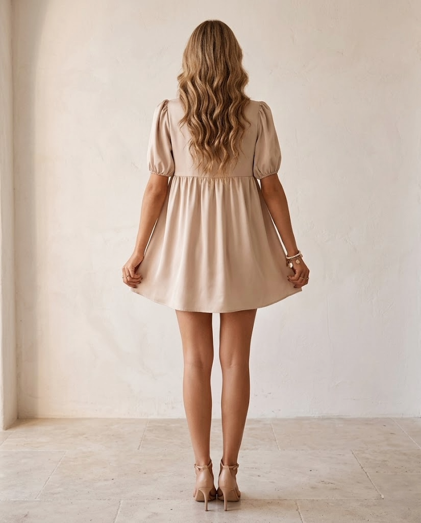 The Seraphina Mini | Tie-Front Babydoll Dress